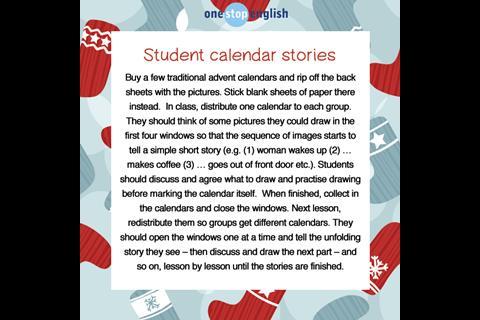 Student calendar stories